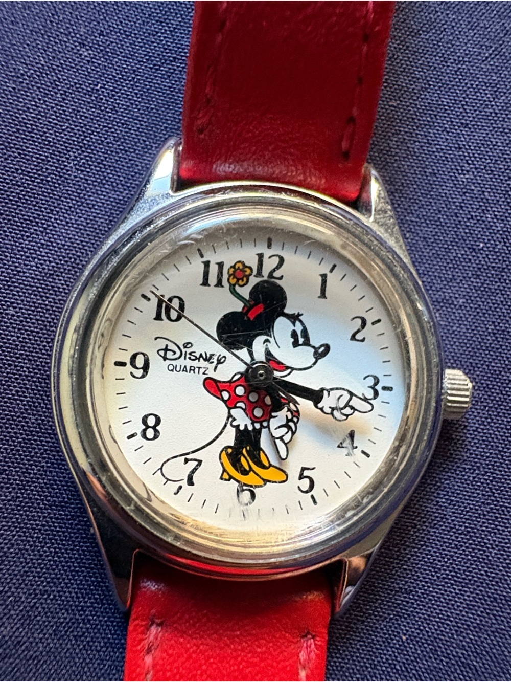 Disney Minnie Mouse Kids Watch with Red Strap and Yellow Shoes